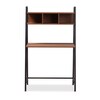 Baxton Studio Ethan Rustic Industrial Style Brown Wood and Metal Desk 143-8110